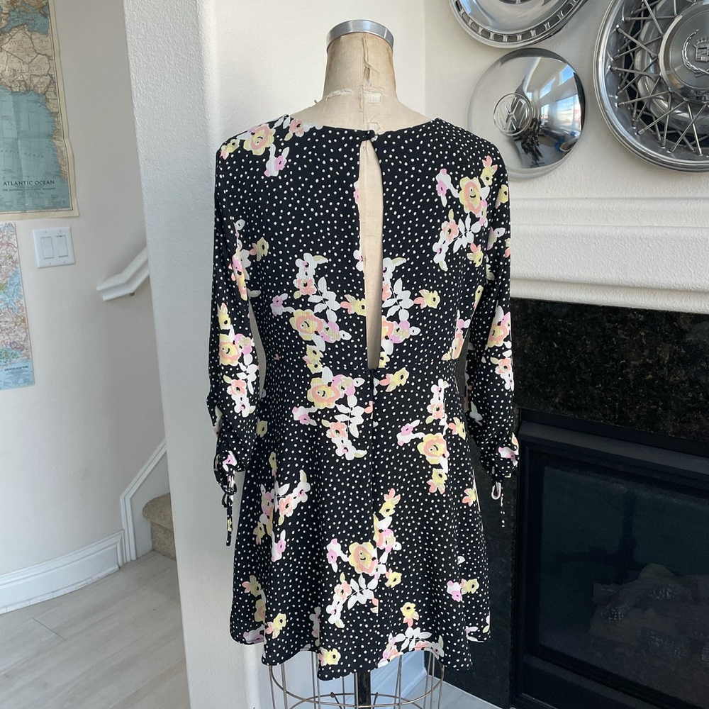 Topshop polka dot floral tea dress 10 - Picture 6 of 8